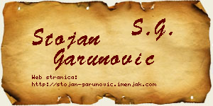 Stojan Garunović vizit kartica